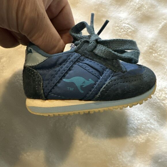 Kangaroos Baby Size 1.5 Shoes Sneakers Blue Laces Vintage Pocket Tennis Shoes - Picture 9 of 16